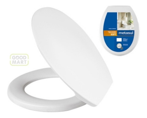 Tampa De Privada Assento Sanitário Universal Soft Oval Cor Branco