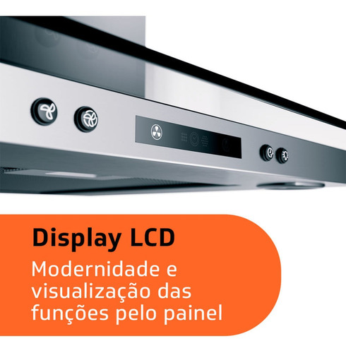 Imagem 7 de 10 de Coifa Vidro Plano Parede Brastemp 90 Cm - Bap90ar