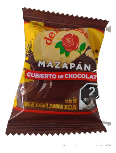 Mazapan De Chocolate 25gr - De La Rosa - Producto Mexicano