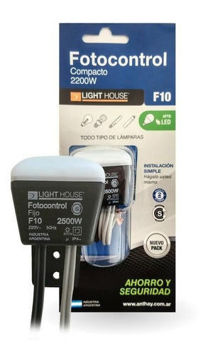Imagen 1 de 9 de Fotocontrol Fotocelula 1500w Universal Apto Led 220v