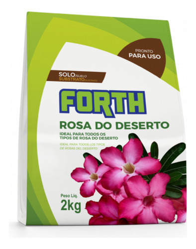 Forth Substrato Rosa Do Deserto 2 Kg Pronto Para Uso