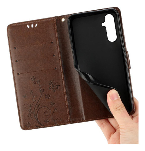 Funda Con Tapa Para Samsung Galaxy A36, Correa De Muñeca Con Función Atril, Piel Sintética, Tarjetero, Cierre Magnético