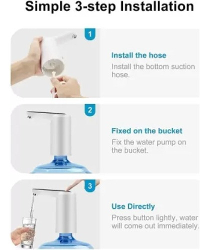 Dispenser Para Bidones Bomba De Agua Recargable Usb