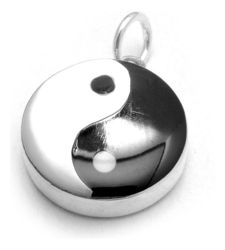 Dije Yin Y Yang 1,5cm Nácar Y Plata 925