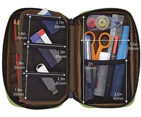 Imagen 3 de 6 de Cartuchera Lihitlab De Doble Cierre 7.9 × 2 × 4.7 PuLG Navy