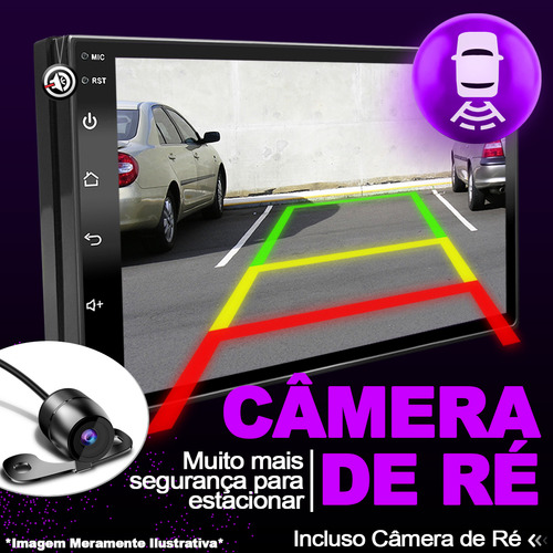 Kit Com Central Multimidia Carplay + Moldura 7 Polegadas