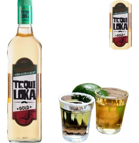 Tequila Tequiloka Gold / Silver Bebida Mista 1000ml