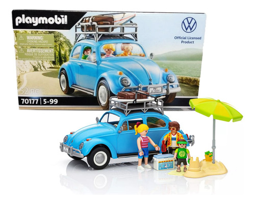 Playmobil Volkswagen Beetle Vocho Bocho Azul Familia