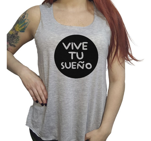 Musculosa Acampanada Frase Vive Tu Sueño