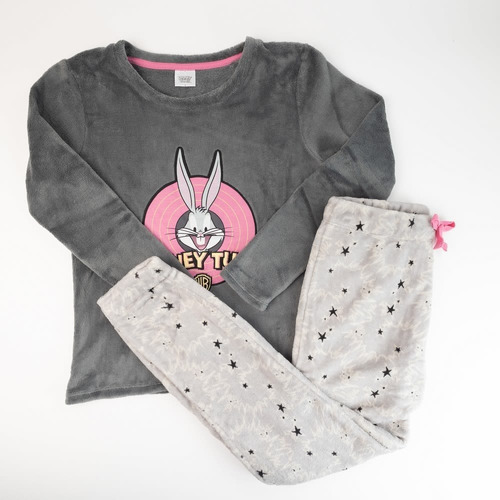 Pijama Mujer Bugs Bunny Looney Tunes Invierno Polar