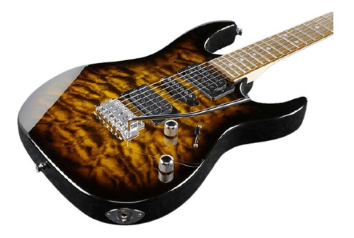 Imagen 3 de 4 de Guitarra eléctrica Ibanez RG GIO GRX70QA de álamo sunburst con diapasón de amaranto