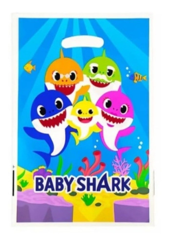10 Bolsitas Baby Shark Cumpleaños Golosineras