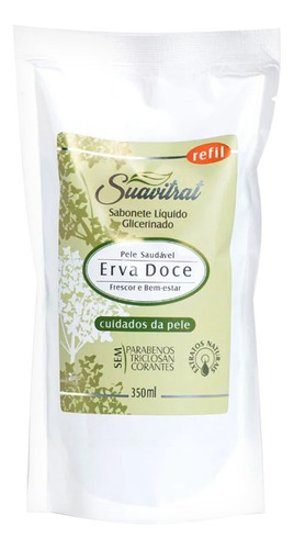 Sabonete Líquido Refil Erva Doce 350ml - Suavitrat