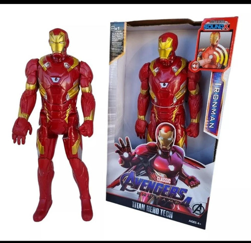 Muñeco Iron Man Articulable 30cm - Avengers Marvel Soundx