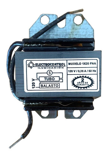 Balastos Magnético 1x20w/120v Marca Electrocontrol. 5202001