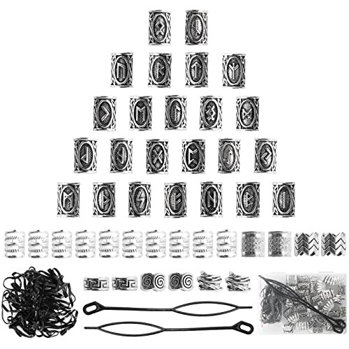 76pcs Cabezales De Pelo Vikingo Para Los Accesorios 5qr2y