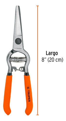 Tijera Para Podar Cuchilla Curva Una Mano Jardin Flores 6´
