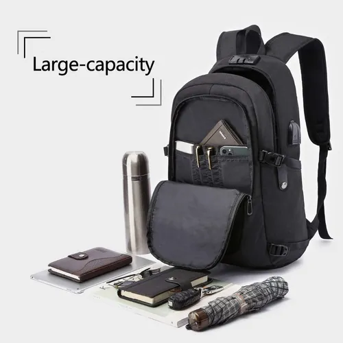 Morral Anti Robo A Prueba De Agua Puerto Usb 43 Cm