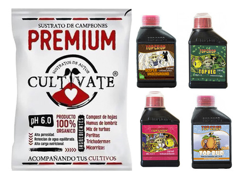 Sustrato Cultivate Premium 25lt Under Veg Bloom Bud 250ml