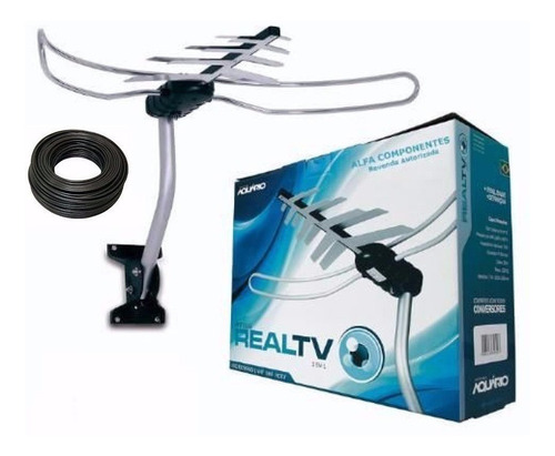 Antena Externa Digital Aquario Dtv3000 +cabo+suporte+manual