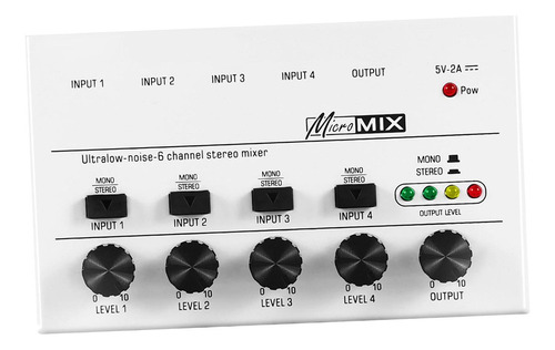 Nuevo Mezclador De Audio De 4 Entradas Mezclador De Eco
