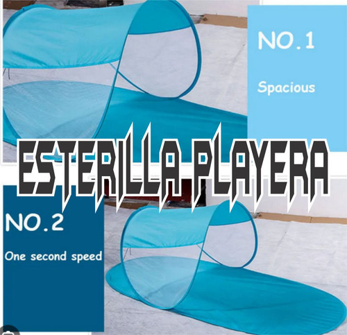 Esterilla Playera Impermeable Con Bolso Y Tapasol