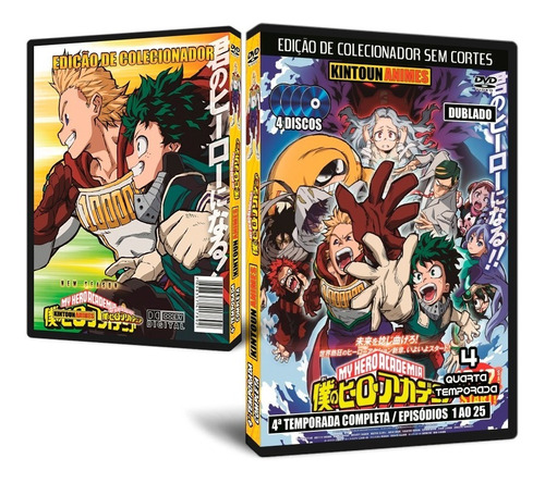 Dvd Boku No Hero Academia 4ª Temporada Completa E Dublada