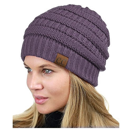 Gorro Unisex Grueso Y Elástico De Punto Trenzado