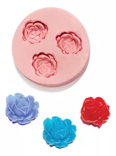 Molde Silicone Rosas Mini Flores Pequenas Confeitaria Top