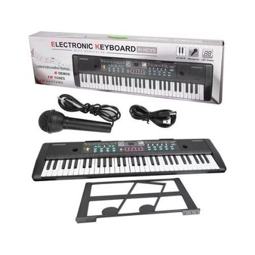 Organeta Piano Teclado Electrónico 61 Teclas Mq Sd 3002