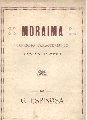 Partitura Capricho Característ. P/ Piano Moraima De Espinosa