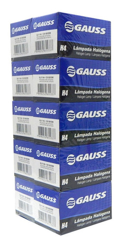 Imagem 1 de 4 de Kit C/ 10 Lâmpadas Automotivas Gauss H4 60/55w Halógena 12v