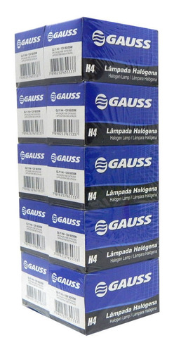 Kit C/ 10 Lâmpadas Automotivas Gauss H4 60/55w Halógena 12v