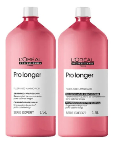 Kit Loréal Pro Longer Shampoo 1500ml + Condicionador 1500ml