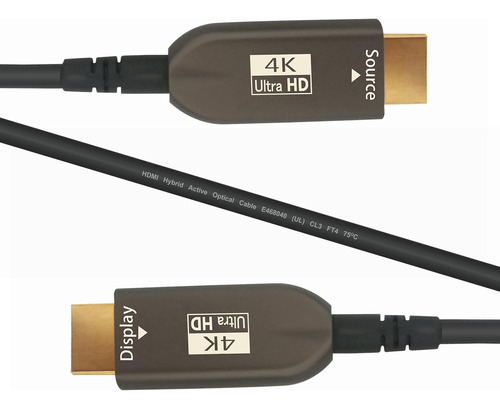 Fazuflt Cable Hdmi 2.0 4k De 30 Pies, Cable Hdmi De Fibra Óp