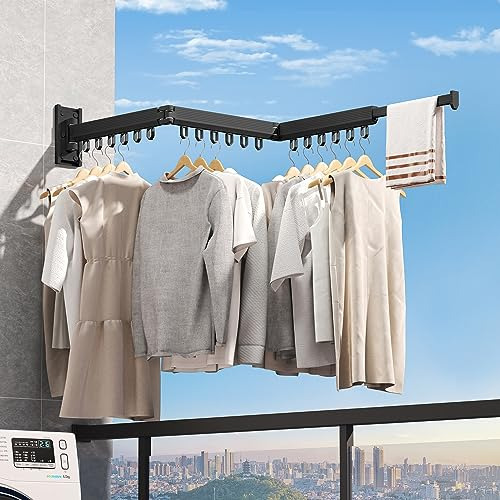 Colgador De Ropa De Pared, Retráctil Y Plegable, Perchero D