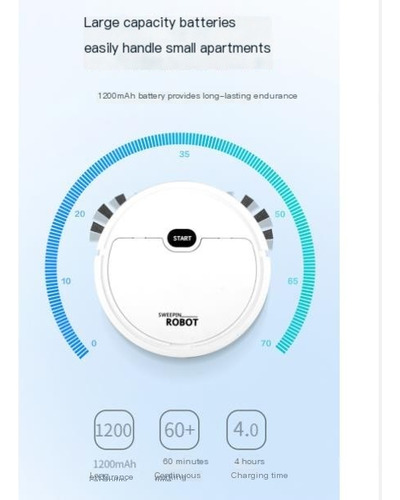Inteligente Blanco Conveniente Robot Aspiradora Y Trapeadora