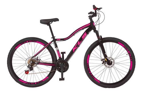 Bicicleta  urbana KLS Mountain Bike aro 29 17" 21v cor preto/rosa