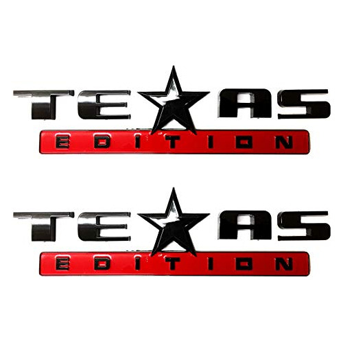 Emblema De Edición Texas 3d Negro Y Rojo, Juego De 2, ...