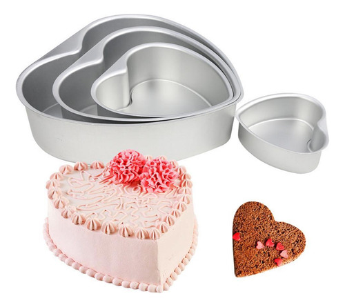 Molde Para Tartas En Forma De Corazón Anodizado 8 Pulgadas