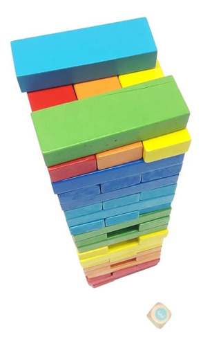 Imagen 7 de 10 de Acool Jenga Color Dado Madera Torre Equilibrio Ac7633
