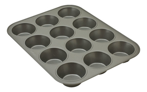 Molde Muffins X12 Cupcakes Repostería Antiadherente Pyrex