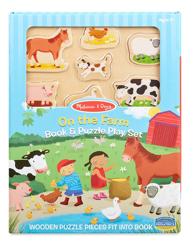 Melissa Doug Libro Rompecabezas Juego: En La Granja