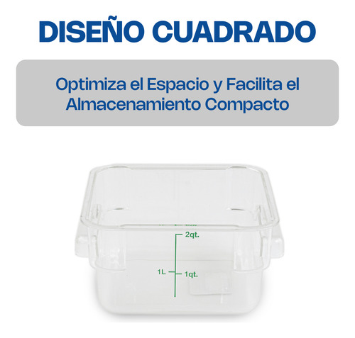 Recipiente Cuadrado De Policarbonato 2 Qt Repocu-2