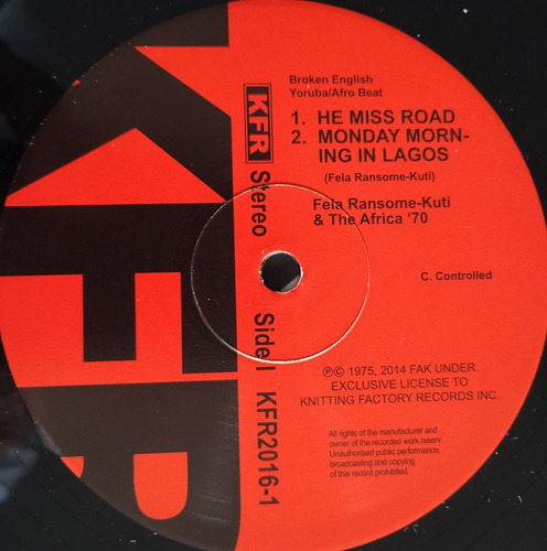 Lp - Fela Kuti & The Africa 70 - He Miss Hoad - Importado Vg