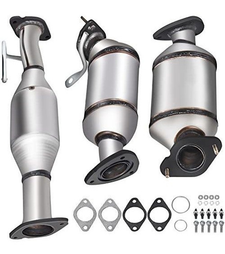 Mophorn Catalytic Converter, 3 Pcs Exhaust Pipe Stainless St