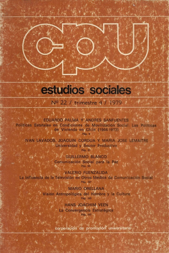 C P U  Estudios Sociales  / N° 22 / 1979