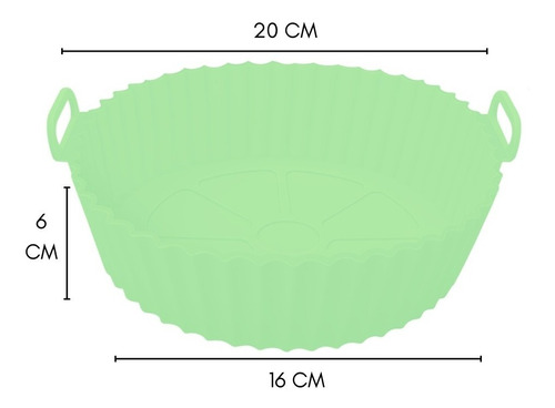 Canasta En Silicona Gruesa Para Freidora De Aire Airfryer