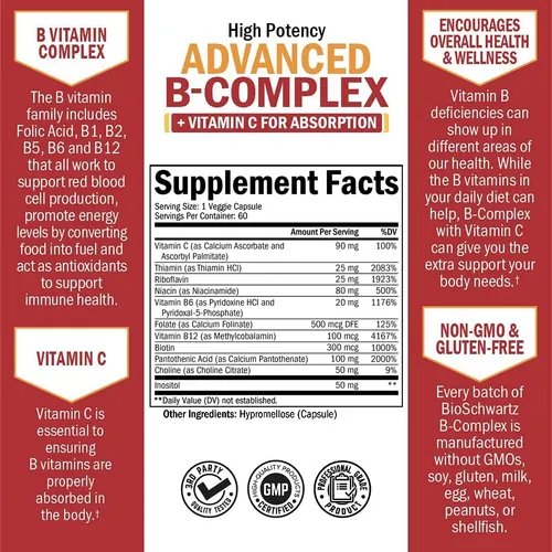 Complejo Vitamina B Metilcobalamina Ácido Fólico Y Vitamina Sabor