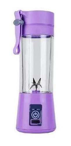 Mini Liquidificador Mixer Juice Garrafa Portátil Usb Roxo